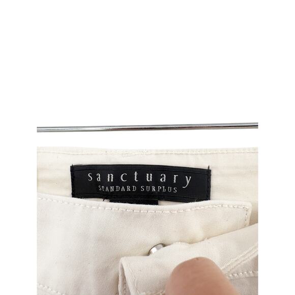 SANCTUARY Pants Size 30 NEW Y2K Strappy Cargo Standard Rise Pant Eco Natural - Picture 8 of 12